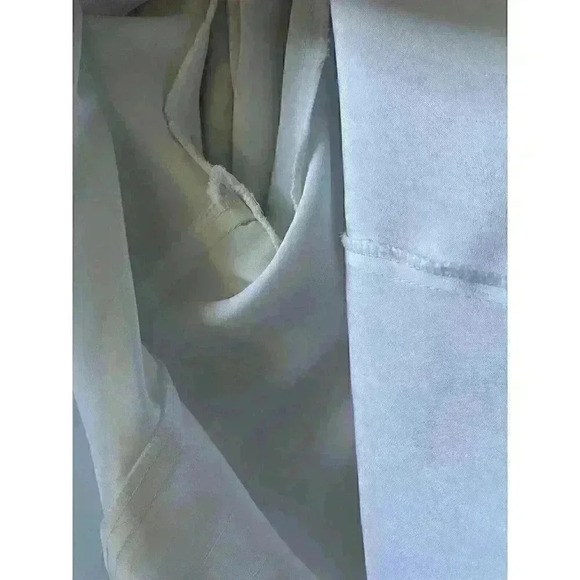 Vintage Cris Devi Crew Neck Cutout White Button Blouse Women Size 44 Xl - Picture 7 of 11